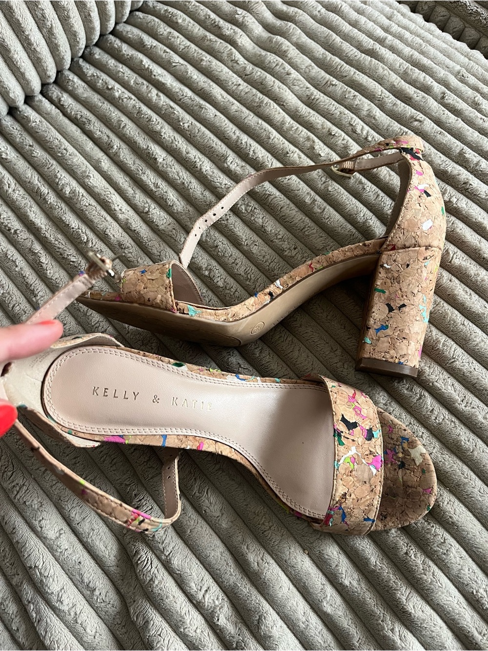 Kelly and Kate Cork Block Heel - Multicolor